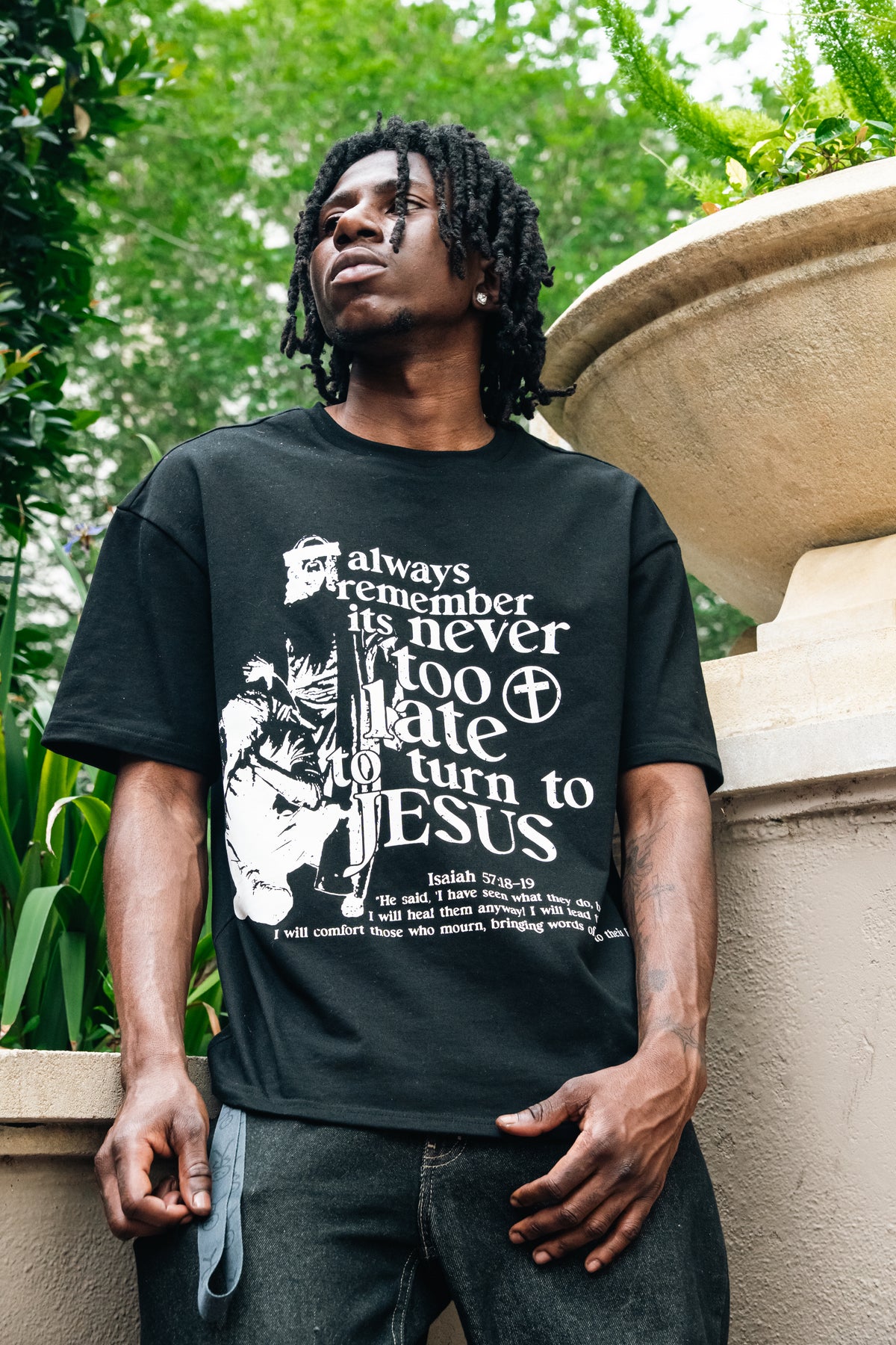 "Turn To Jesus" Tee — Black