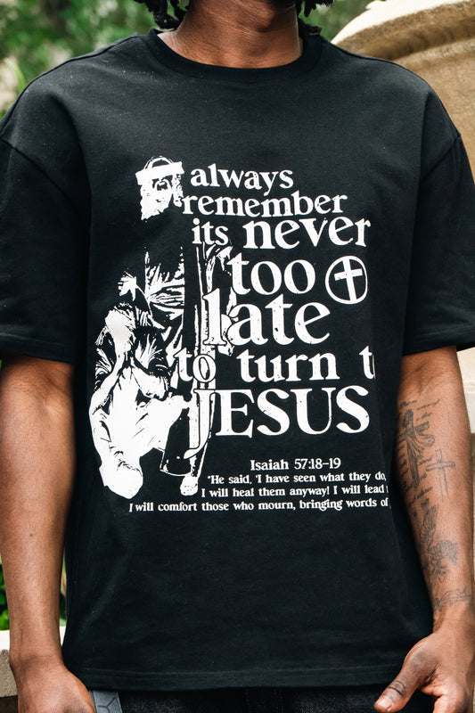 "Turn To Jesus" Tee — Black