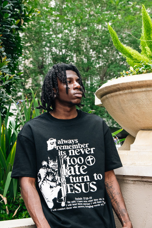 "Turn To Jesus" Tee — Black