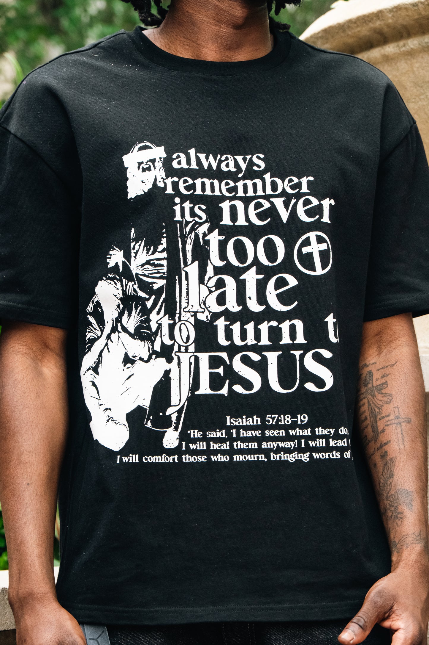 "Turn To Jesus" Tee — Black
