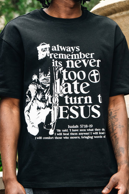 "Turn To Jesus" Tee — Black