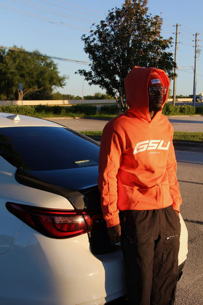 GSU Hoodie in Orange, front view