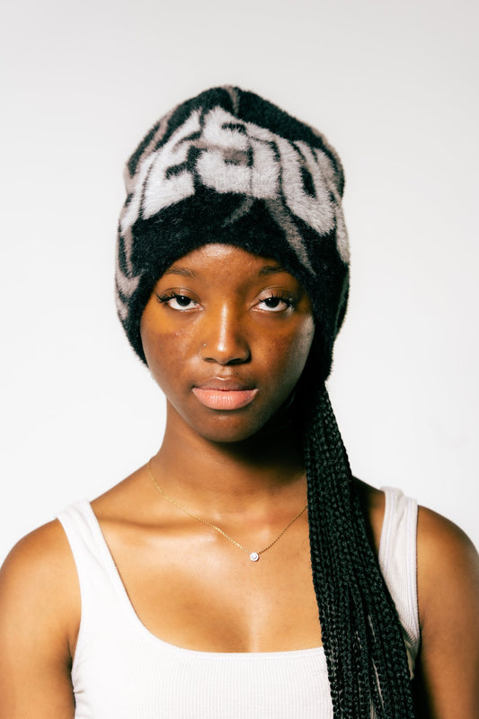 JESUS Beanie in Black, front view